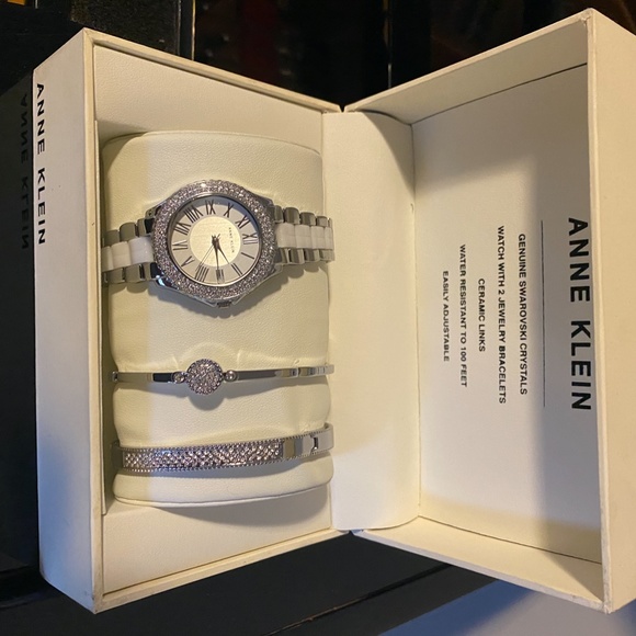 Anne Klein Watch with Jewelry Bracelets main image 4